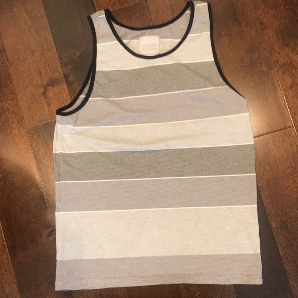 Mens Tank Top size M Gray and Black